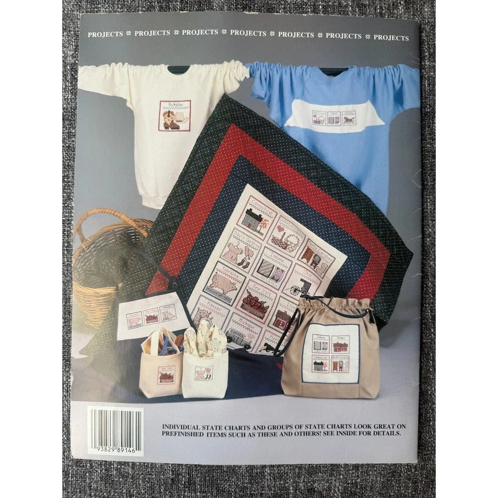 Vintage Cross Stitch Pattern Booklet Jean Farish America Land That We Love